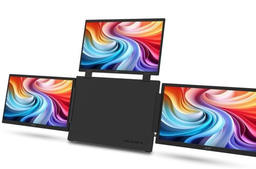 Acer PD163Q P3 folding triple-screen monitor setup