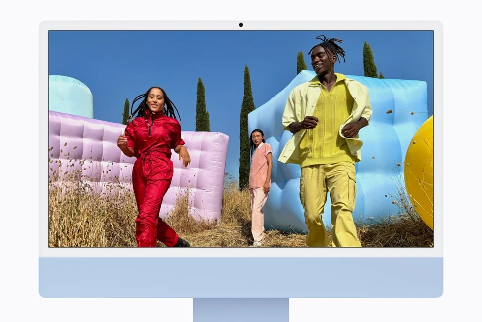 M6 iMac display in Apple’s demonstration.