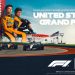 Apple’s US Grand Prix promotional graphic featuring Lewis Hamilton, Lando Norris and Kimi Antonelli.