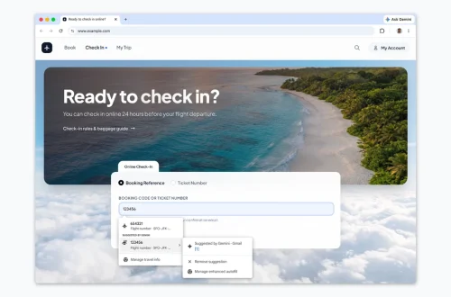 Chrome autofill promotional example