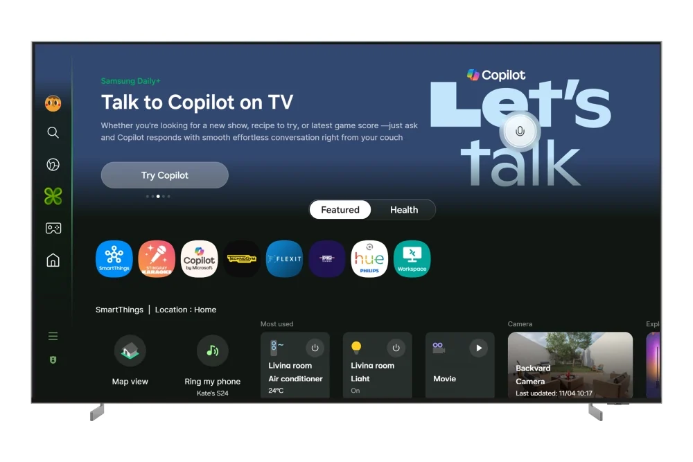 Samsung Copilot TV launch illustration from 2025