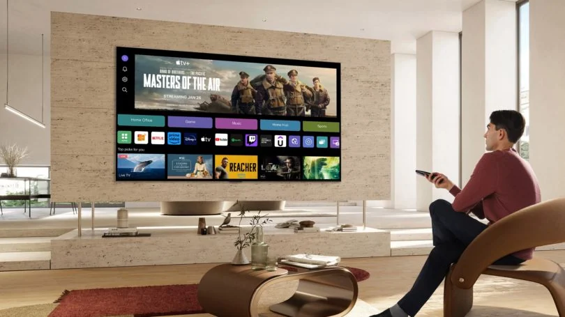 LG webOS upgrade promotional illustration from 2025