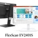 Black and white EIZO FlexScan EV2401S monitors in the official launch graphic.