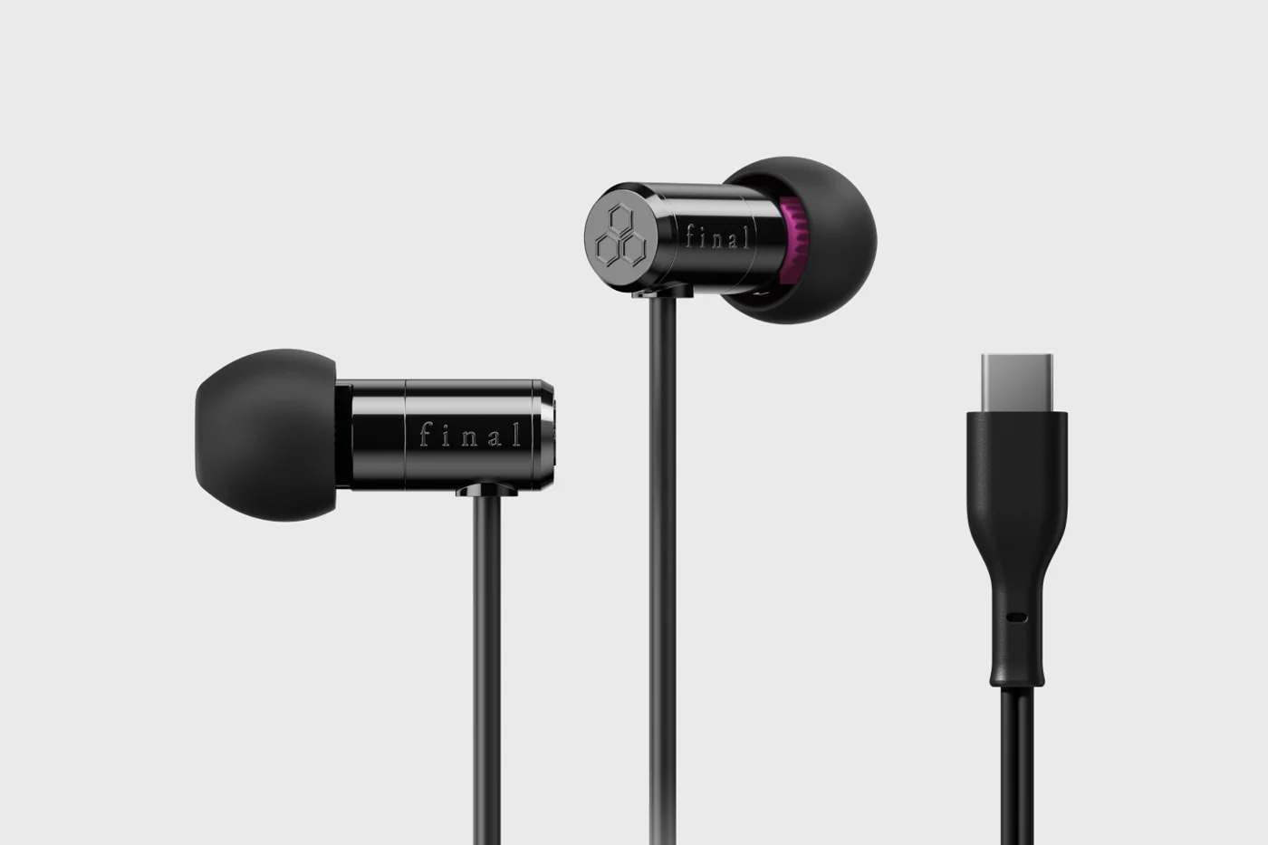 E500 USB-C earphones and plug