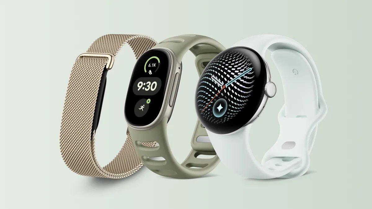 Fitbit Air, Fitbit Edge and Pixel Watch 5 displayed together