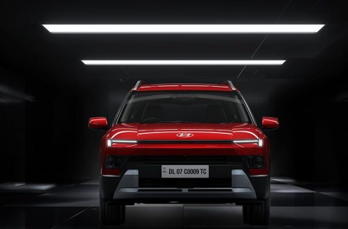 Red Hyundai BAYON, India specification.
