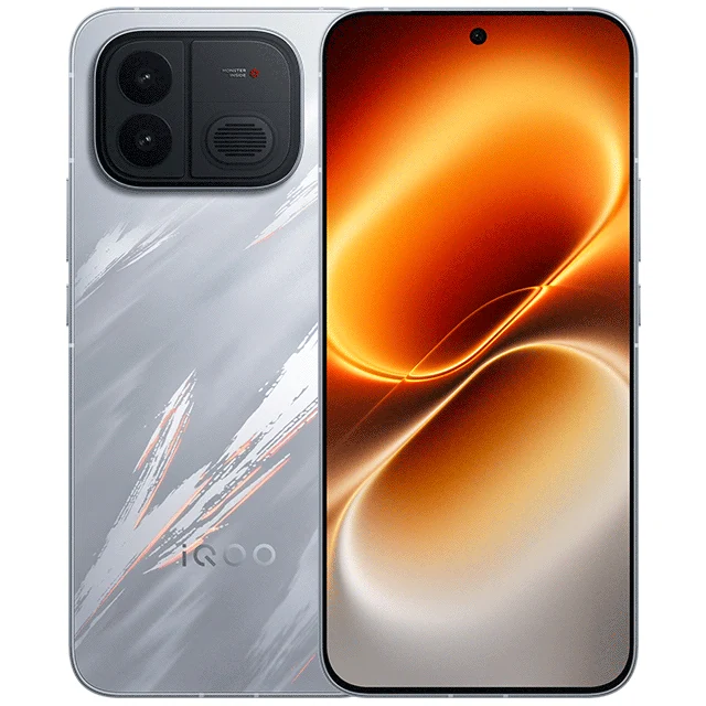 Silver iQOO Neo12, front and rear