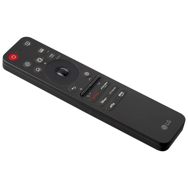 LG MR25GA Magic Remote viewed at an angle.