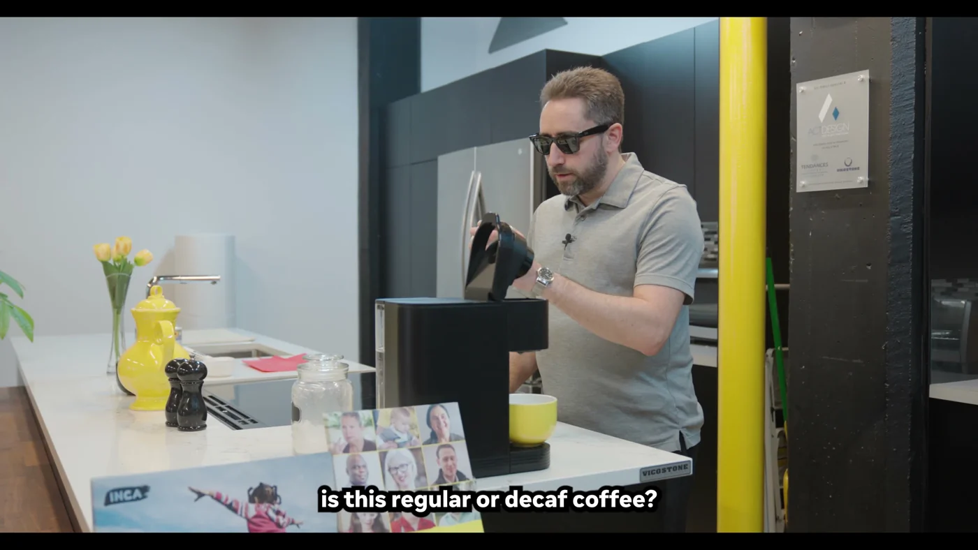 Coffee-counter demonstration