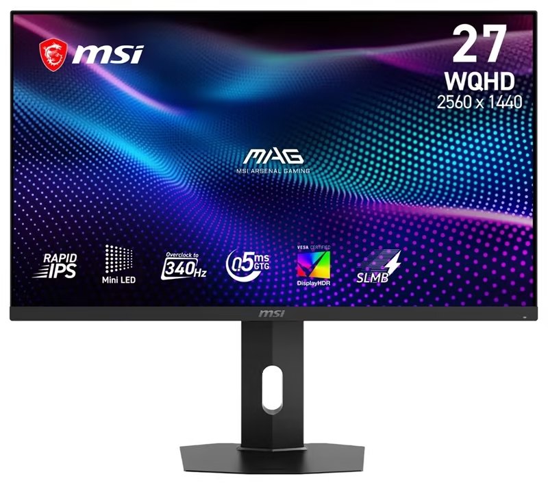 MSI MAG 276QRM34 gaming monitor viewed from the front.