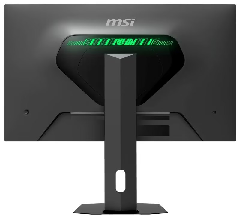 Rear of the MSI MAG 276QRM34 monitor with its stand.