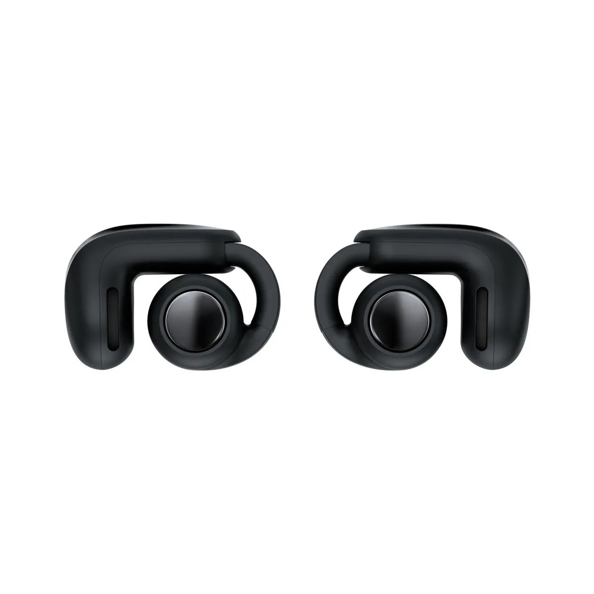Front view showing the cuff shape of black Bose Ultra Open Earbuds second generation
