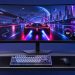 Philips Evnia 36M4C5500P curved ultrawide monitor shown in a purple-lit gaming setup.