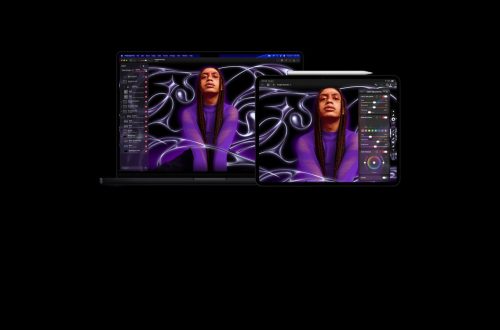 Pixelmator Pro workspaces displayed on a MacBook Pro and iPad Pro.