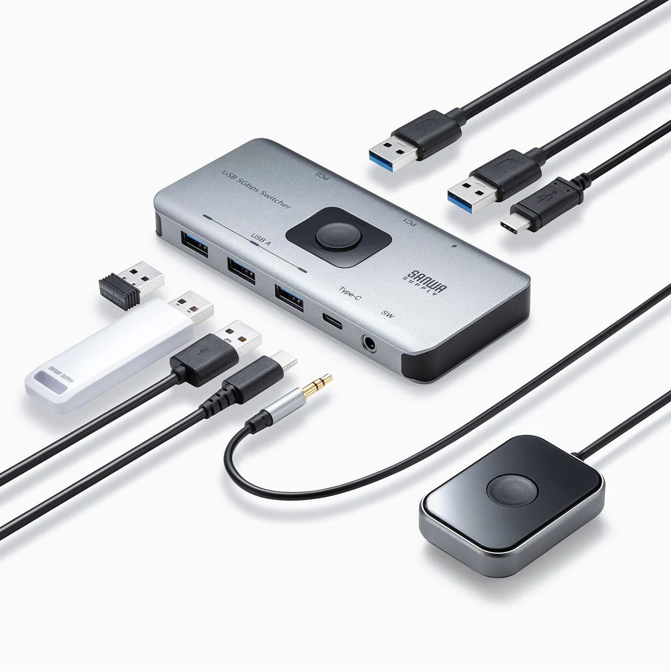 USB peripherals connected to SW-USS24.