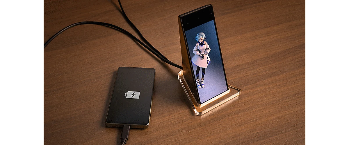 ELF-MN1 connected to a phone.