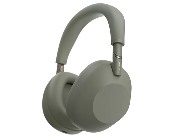 Olive-gray Sony WH-1000XM6 headphones