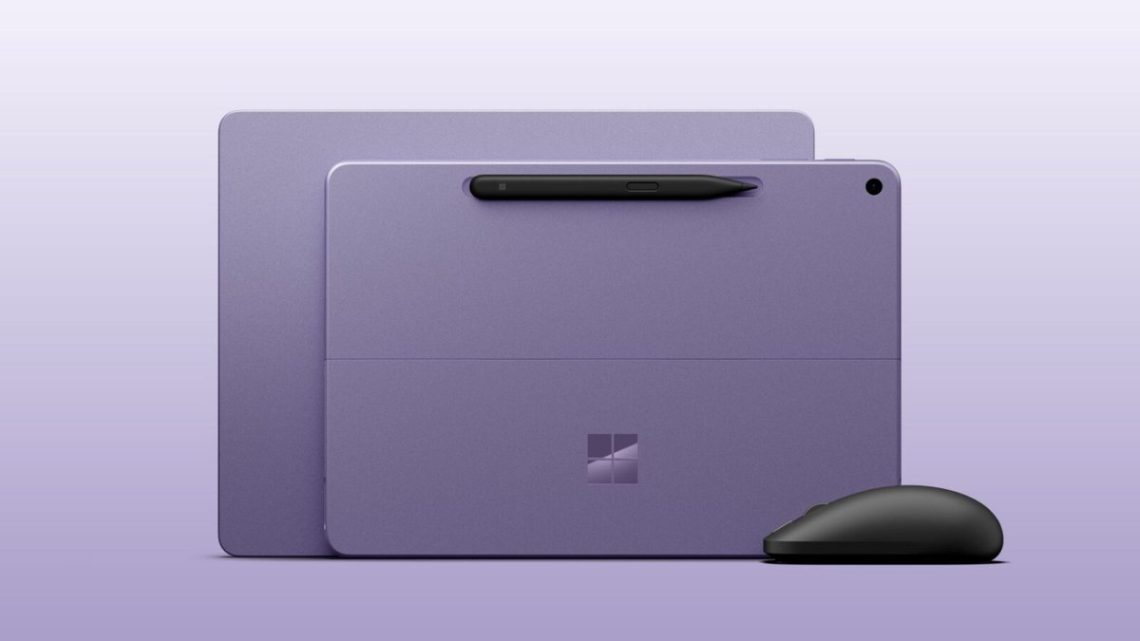 Microsoft Surface Pro, Surface Laptop, Slim Pen and Mouse in an official launch photograph
