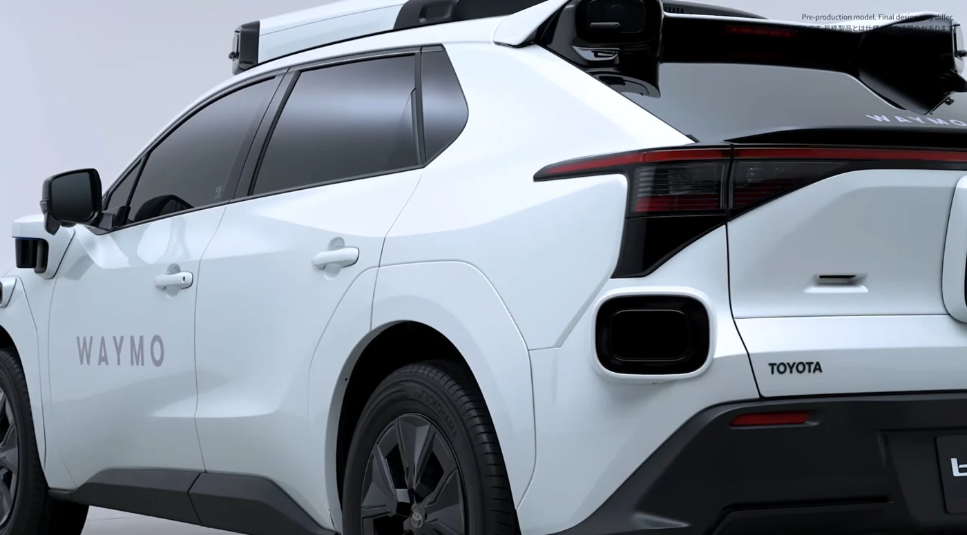 Pre-production bZ4X rear view
