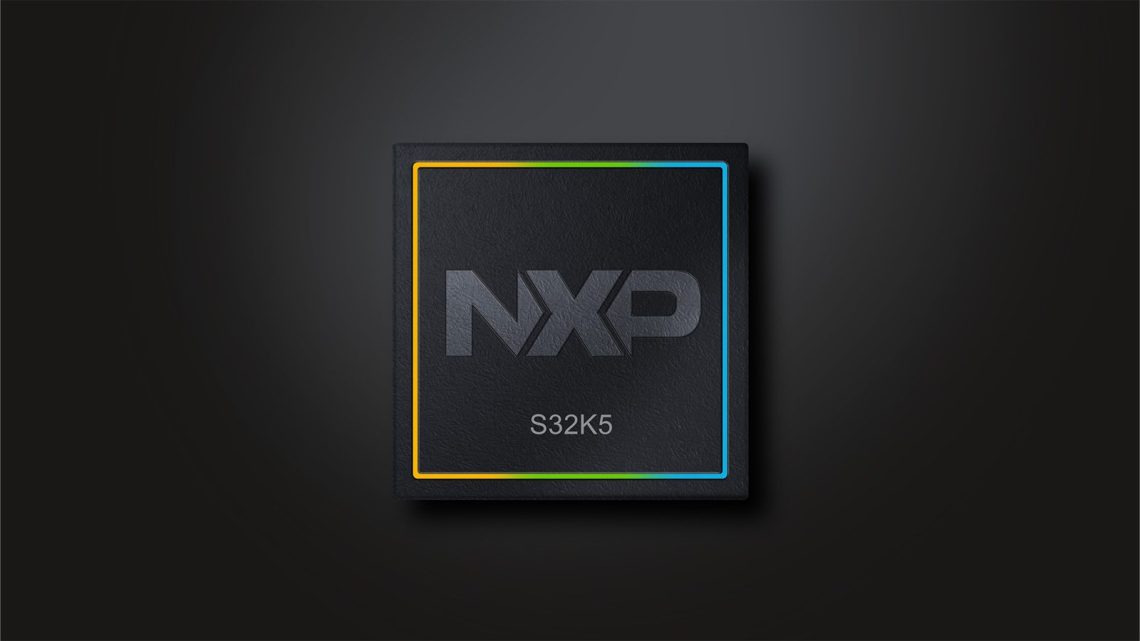 NXP S32K5 microcontroller shown against a dark background