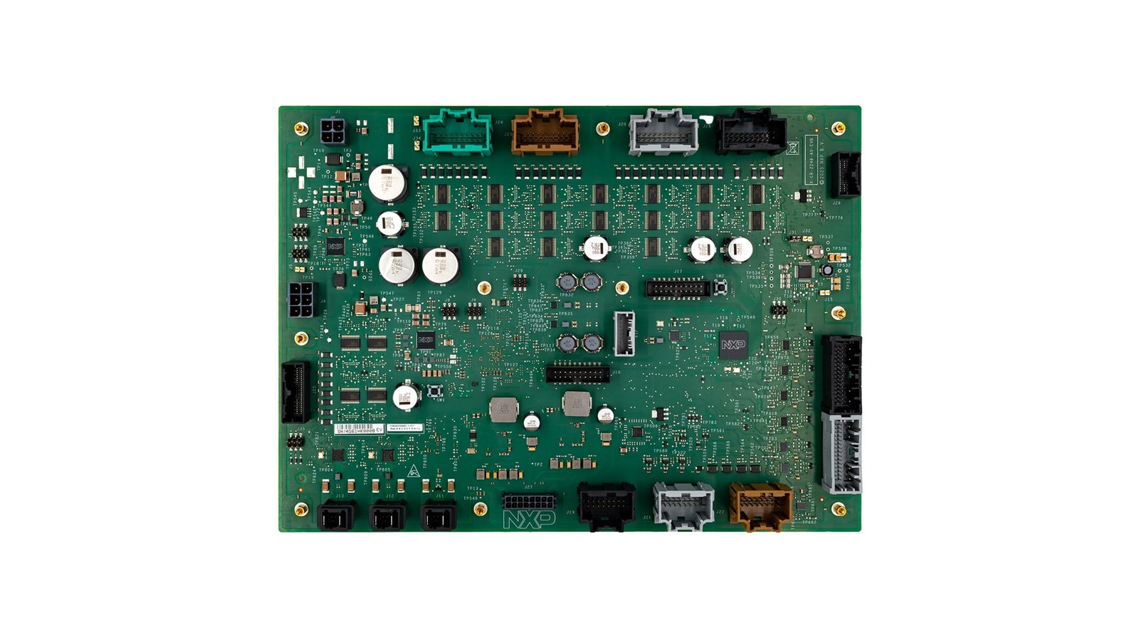 Top view of the NXP CoreRide Z248 reference circuit board