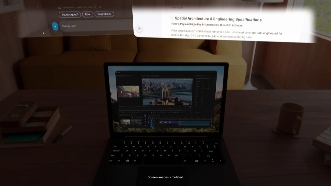 AURA mirrored-laptop demonstration